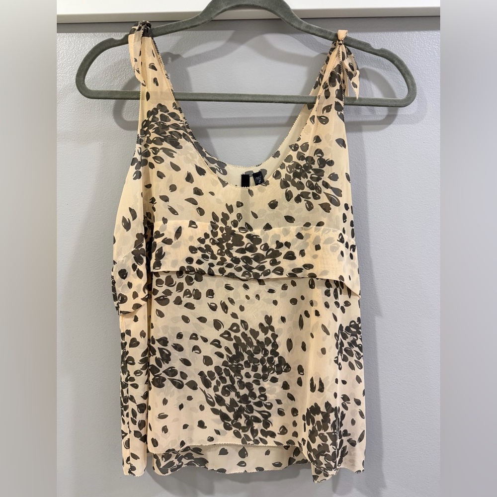 Bellatrix Beige and Brown Patterned Camisole